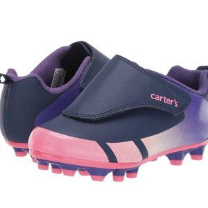 NEW Carters Toddler FICA Girl Sport Cleats Pink Fuscia Hook Loop Soccer